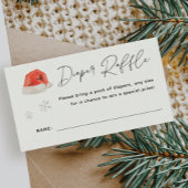 Santa Baby Holiday Baby shower Luier Raffle Informatiekaartje