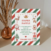Santa Baby Holiday Baby shower Luier Raffle Reclamebord Met Voetstuk