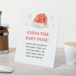 Santa Baby Holiday Baby shower Raad het Baby eten Reclamebord Met Voetstuk