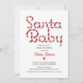 Santa Baby Holiday Baby shower Uitnodiging (Voorkant)