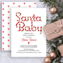 Santa Baby Holiday Baby shower Uitnodiging