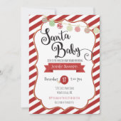 Santa Baby Holiday Baby shower Uitnodiging (Voorkant)