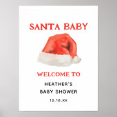 Santa Baby Holiday Baby shower Welkom Poster (Voorkant)
