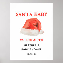 Santa Baby Holiday Baby shower Welkom Poster