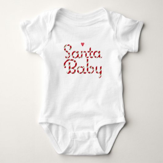 Santa Baby Holiday Candy Cane Bodysuit (Voorkant)