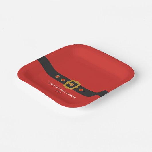 Santa Baby Holiday Kerstfeest Papieren Bordje (Gebogen)