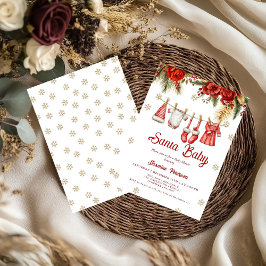 Santa Baby Holiday Winter Baby Cloth baby shower Kaart