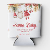 Santa Baby Holiday Winter Christmas Baby Shower Blikjeskoeler (Voorkant)