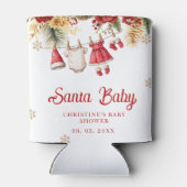 Santa Baby Holiday Winter Christmas Baby Shower Blikjeskoeler (Achterkant)