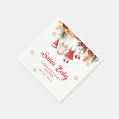 Santa Baby Holiday Winter Christmas Baby Shower Servet (Hoek)