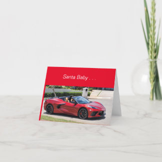 Santa Baby. Ja. Ja. Corvette Bedankkaart