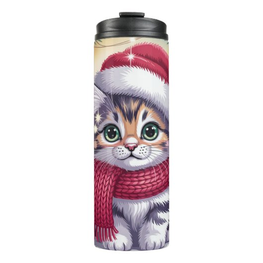 Santa Baby Katten Thermosbeker (Voorkant)