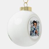 Santa Baby Keramische Bal Ornament (Links)