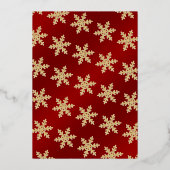 Santa Baby | Kerst Baby Shower Echt Goud Folie Uitnodiging (Achterkant)