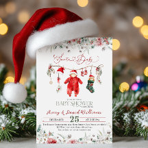 Santa Baby Kerst Baby Shower Geslacht Neutraal