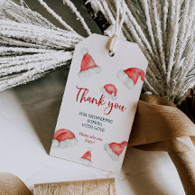 Santa Baby Kerst Baby shower Gift Labels