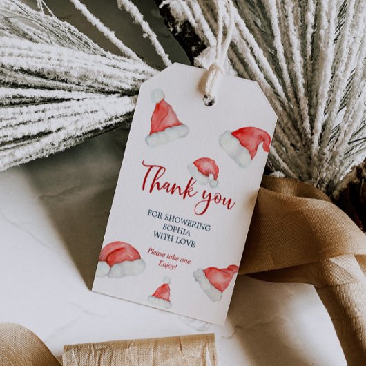 Santa Baby Kerst Baby shower Gift Labels Cadeaulabel