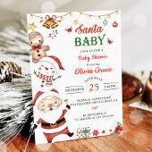 Santa Baby Kerst Baby Shower Kaart