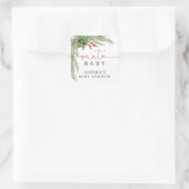 Santa Baby Kerst Baby Shower  Vierkante Sticker (Tas)