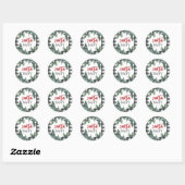 Santa Baby Kerst Borrel Ronde Sticker (Vel)