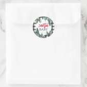 Santa Baby Kerst Borrel Ronde Sticker (Tas)