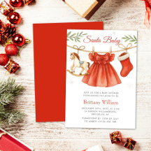 Santa Baby Kerst Kledinglijn Meisje Baby Shower 