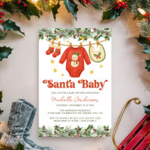 Santa Baby Kerst Klerenlijn Baby Shower 
