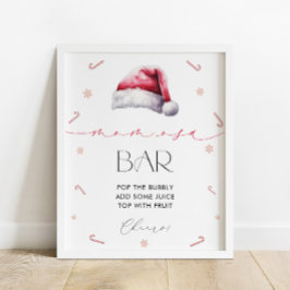 Santa Baby Kerst Moeder-Osa Bar Baby shower Poster