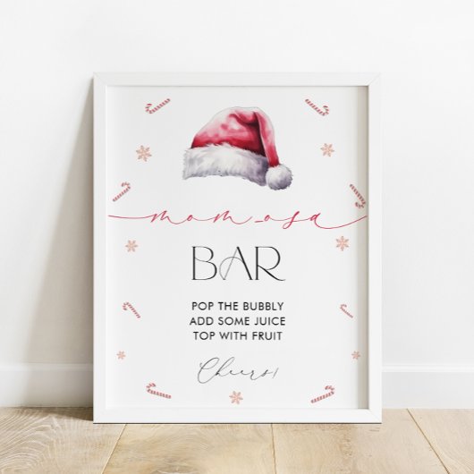 Santa Baby Kerst Moeder-Osa Bar Baby shower Poster