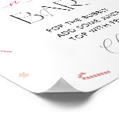 Santa Baby Kerst Moeder-Osa Bar Baby shower Poster (Hoek)