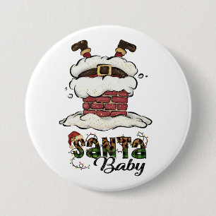 Santa baby- Kerst- of kerstfeestdagen Ronde Button 7,6 Cm