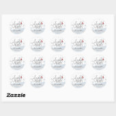 Santa Baby Kerst Winter Baby Borrel Ronde Sticker (Vel)