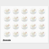 Santa Baby Kerst Winter Ronde Sticker (Vel)
