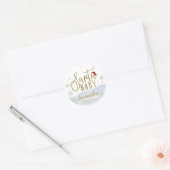 Santa Baby Kerst Winter Ronde Sticker (Envelop)
