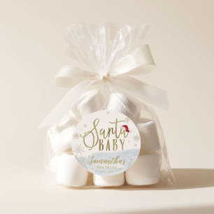Santa Baby Kerst Winter Ronde Sticker