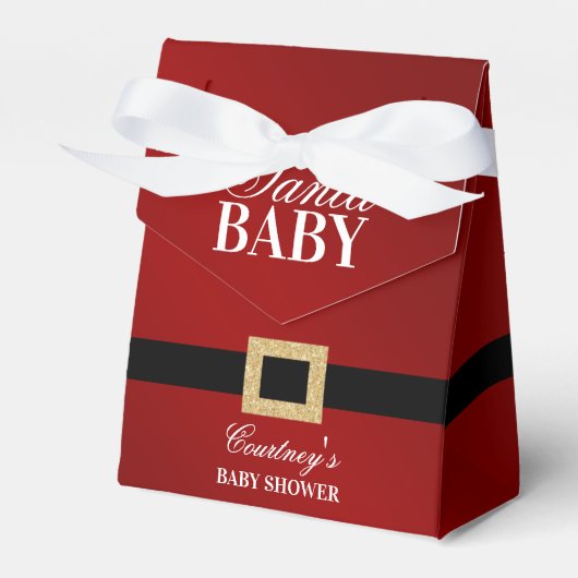 Santa Baby | KerstBaby shower Bedankdoosjes (Voorkant Zijde)