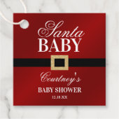 Santa Baby | KerstBaby shower Bedankjes Labels (Voorkant)