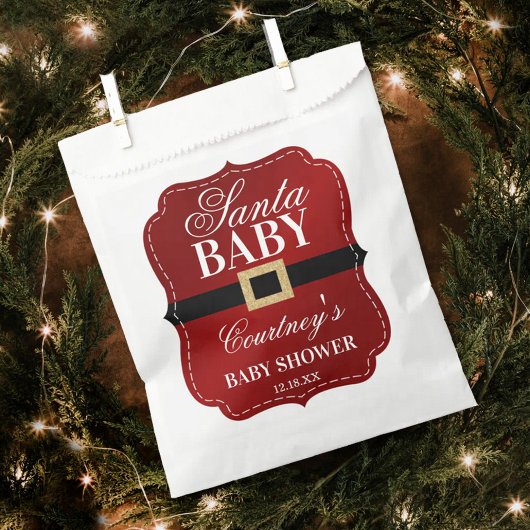 Santa Baby | KerstBaby shower Bedankzakje