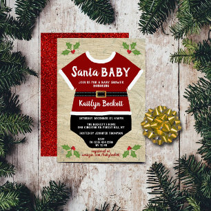 Santa Baby   KerstBaby shower Kaart