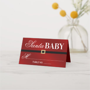 Santa Baby KerstBaby shower Plaatskaartje
