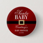 Santa Baby | KerstBaby shower Ronde Button 5,7 Cm (Voorkant)