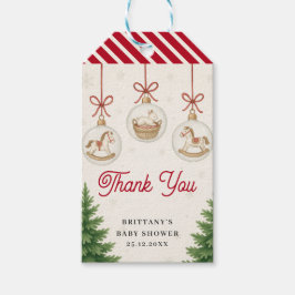 Santa Baby Kerstballen Baby Shower  Cadeaulabel