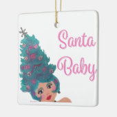 Santa Baby kerstboomhaar Ornament (Links)