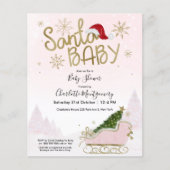 Santa Baby kerstbudgetuitnodiging voor Baby shower (Voorkant)