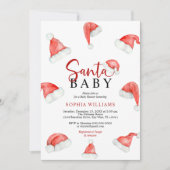 Santa Baby kerstfeest Baby shower Kaart (Voorkant)