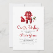 Santa Baby kerstfeest Baby shower Kaart (Voorkant)
