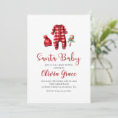 Santa Baby kerstfeest Baby shower Kaart (Staand voorkant)