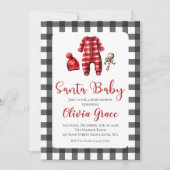 Santa Baby kerstfeest Baby shower Kaart (Voorkant)