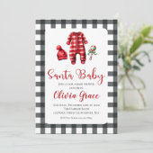 Santa Baby kerstfeest Baby shower Kaart (Staand voorkant)
