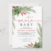 Santa Baby kerstfeest Baby shower Kaart (Voorkant)